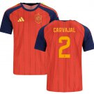 Men CARVAJAL #2 Spain Home World Cup Jersey 2026-2027 Shirt Soccer Football 26-27