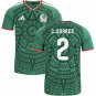 Men C.SUAREZ #2 Mexico Home World Cup Jersey 2026-2027 Shirt Soccer Football 26-27