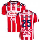 Men ALVARADO #25 Chivas Guadalajara Home Jersey 2025-2026 Shirt Soccer Football 25-26