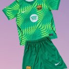 Kids FC Barcelona Goalkeeper Green Youth Kit 2026-2027 Jersey Shirt Soccer Football 26-27