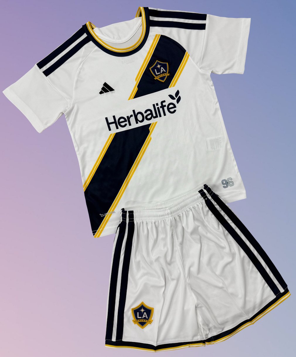Kids Los Angeles LA Galaxy Home Youth Kit 2026-2027 Jersey Shirt Soccer Football 26-27