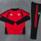 Men Manchester United 1/4 Zip Training Tracksuit Red 2026-2027 Jacket Pants 26-27
