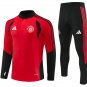 Men Manchester United 1/4 Zip Training Tracksuit Red 2026-2027 Jacket Pants 26-27