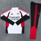 Men Arsenal 1/4 Zip Training Tracksuit White 2026-2027 Jacket Pants 26-27