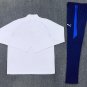 Men Olympique de Marseille 1/4 Zip Training Tracksuit White 2026-2027 Jacket Pants 26-27