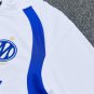 Men Olympique de Marseille 1/4 Zip Training Tracksuit White 2026-2027 Jacket Pants 26-27