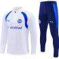 Men Olympique de Marseille 1/4 Zip Training Tracksuit White 2026-2027 Jacket Pants 26-27