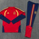 Men Spain 1/4 Zip Tracksuit Training Champion 2 Star Red 2026-2027 Jacket Pants 26-27