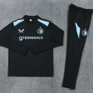 Men Feyenoord 1/4 Zip Training Tracksuit Black 2026-2027 Jacket Pants 26-27