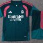 Men Real Madrid Dark Green 2026-2027 Training Shirt Jersey Kit Short Sleeve And Shorts 26-27