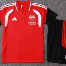 Men Arsenal Red Polo 1/4 Zip 2026-2027 Training Shirt Jersey Kit Short Sleeve Shorts 26-27