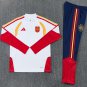 Men Spain 1/4 Zip Tracksuit Training Champion 2 Star White 2026-2027 Jacket Pants 26-27