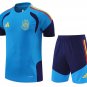Men Spain Blue 2 Star 2026-2027 Training Shirt Jersey Kit Short Sleeve And Shorts 26-27