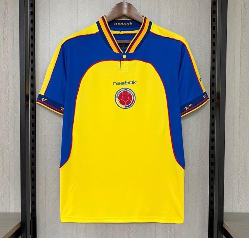 Men Colombia Home Retro Classic Jersey 2001 Shirt Soccer Football 01