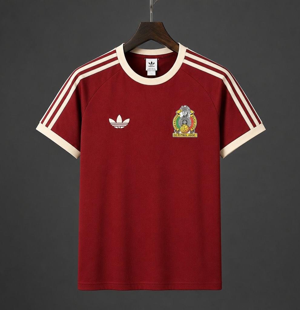 Men Mexico Dark Red Retro Style Casual Classic Jersey 2026 Shirt Soccer Football 26