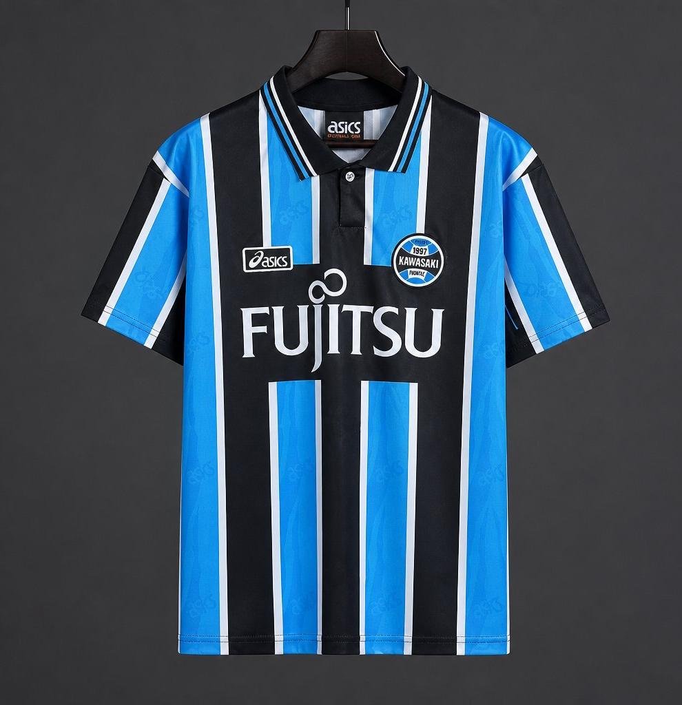 Men Kawasaki Frontale Home Retro Classic Jersey 1999-2000 Shirt Soccer Football 99-00