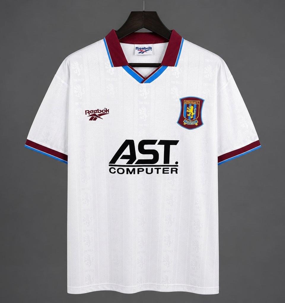 Men Aston Villa Away Retro Classic Jersey 1996-1997 Shirt Soccer Football 96-97