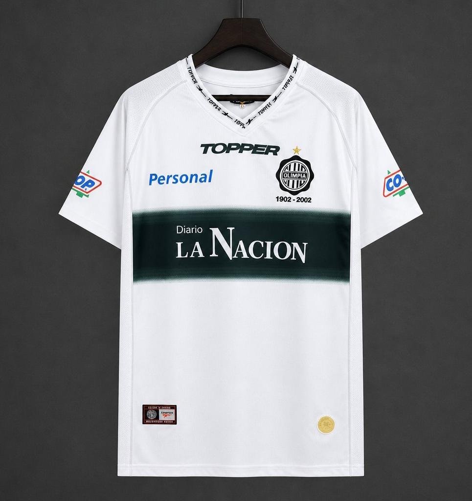 Men C.D. Olimpia Home Retro Classic Jersey 2002-2003 Shirt Soccer Football 02-03