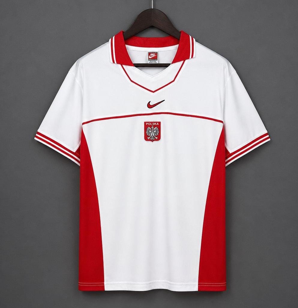 Men Poland Home Retro Classic Jersey 1997 Shirt Soccer Football 97