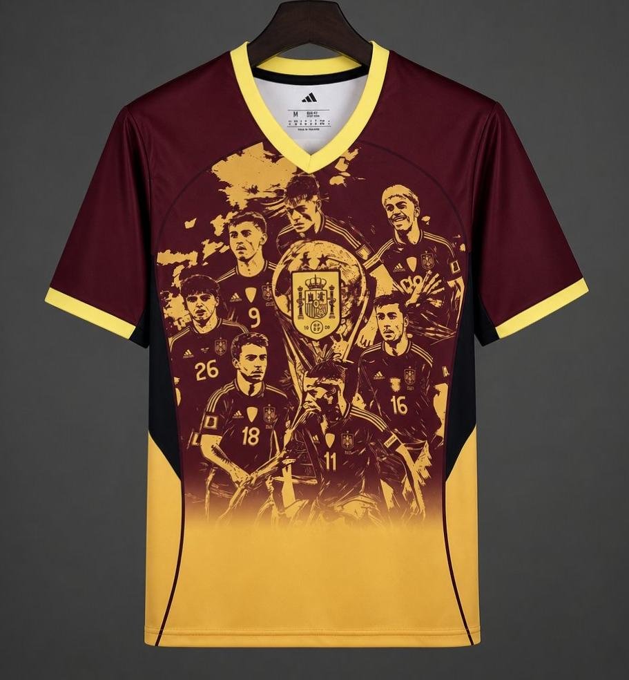Men Spain Special Edition Champion Red Yellow Jersey 2026-2027 Shirt Soccer Football 26-27