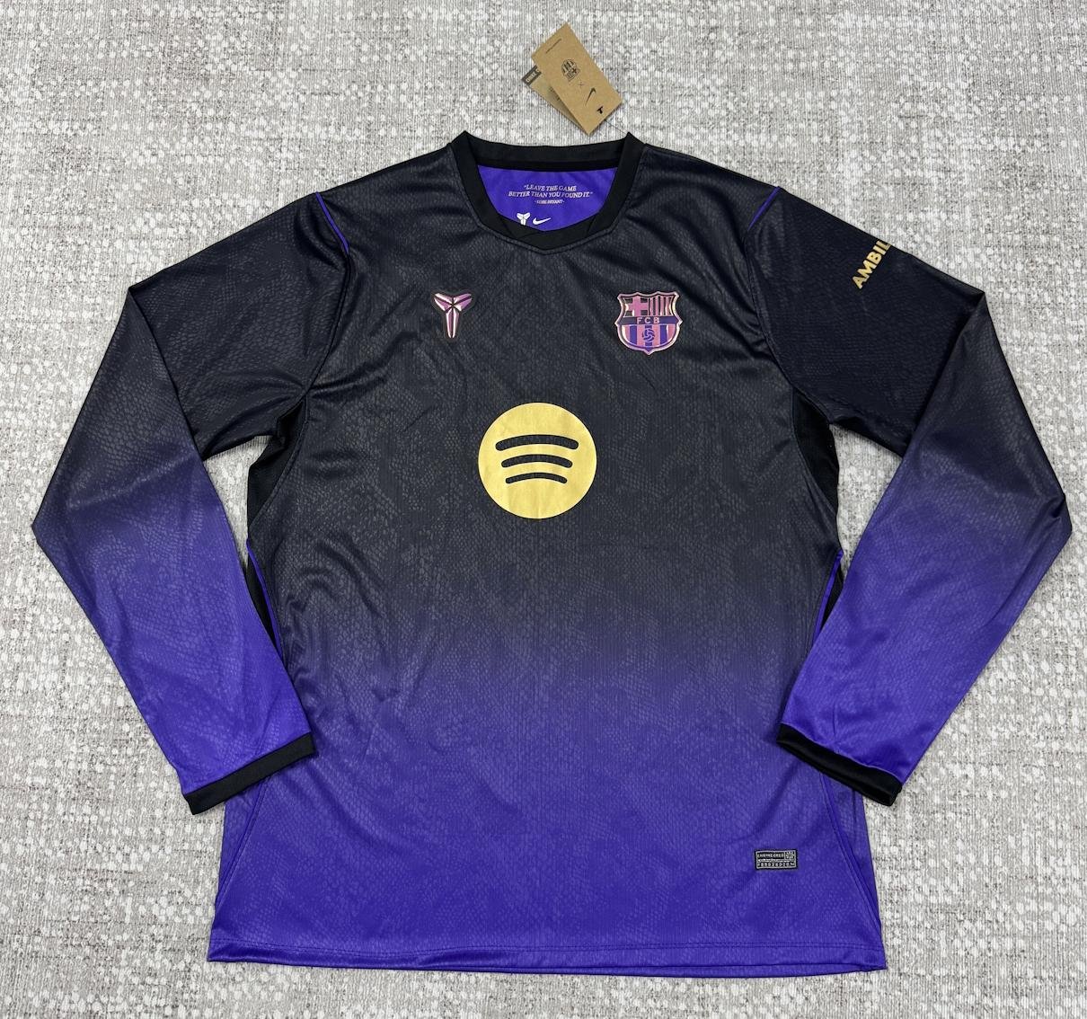 Men Barcelona Away Long Sleeve Jersey 2026-2027 Shirt Soccer Football 26-27