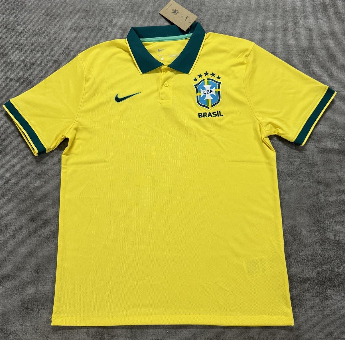 Men Brazil Polo Special Edition Yellow 2026-2027 Shirt Soccer Football 26-27