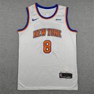 Men New York Knicks Ogugua Anunoby #8 Stitched White Association Edition Embroidered Jersey