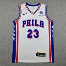 Men Philadelphia 76ers Lebron #23 James Stitched White Association Embroidered Jersey