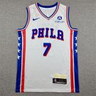 Men Philadelphia 76ers 2023-2027 Brown #7 Stitched White Association Edition Embroidered Jersey