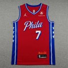 Men Philadelphia 76ers 2023-2027 Brown #7 Stitched Red Statement Edition Embroidered Jersey