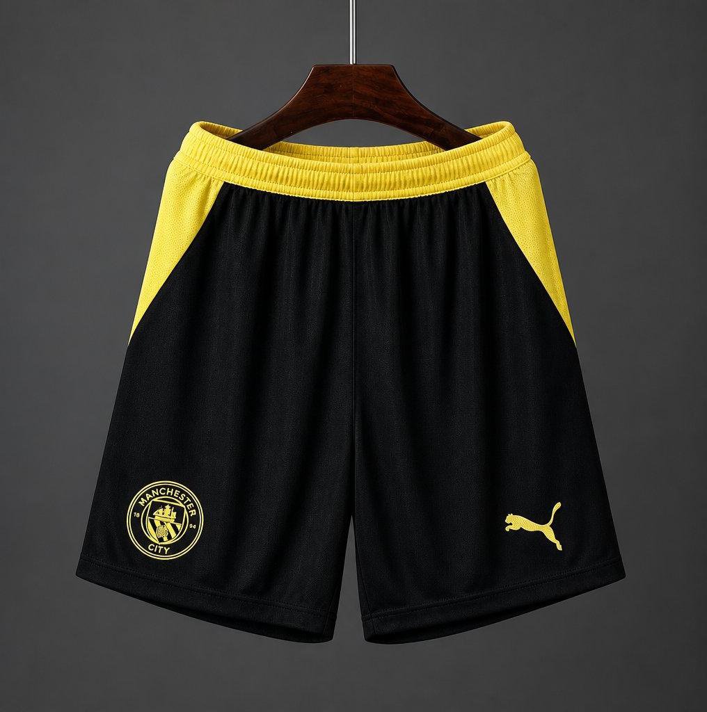 Shorts Men Manchester City Black Away 2026-2027 Jersey Football Soccer 26-27