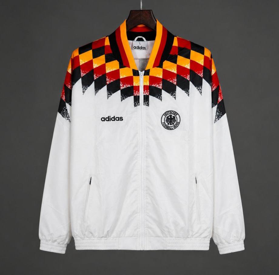 Men Germany Retro Classic Full-Zip Travel Jacket Track Training White 1994