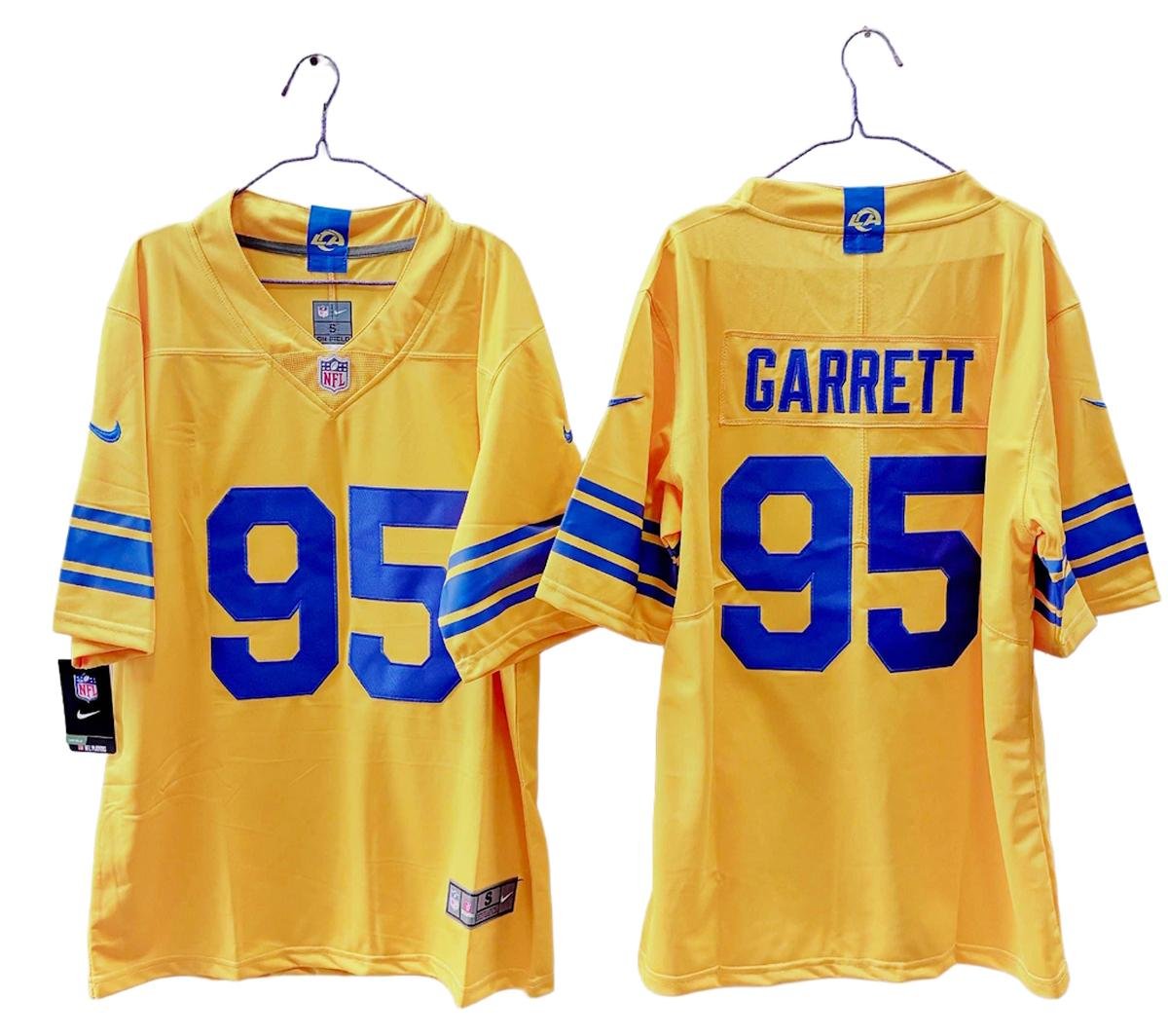 Men Los Angeles Rams 2026 Garrett #95 Stitched Yellow Fourth Classic Sol American Football Jersey