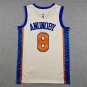 Men New York Knicks 2025-2026 Ogugua OG Anunoby #8 Stitched White City Edition Basketball Jersey