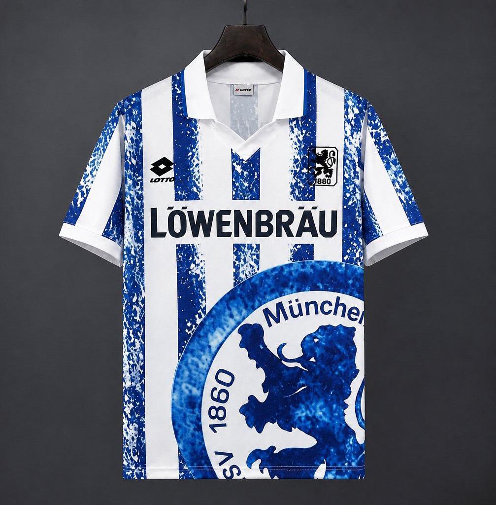 Men TSV 1860 Munich Home Retro Classic Jersey 1994/95 Shirt Soccer Football 94/95