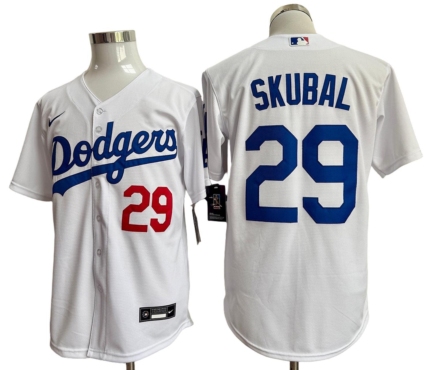Men Los Angeles Dodgers 2026 Tarik Skubal #29 Stitched White Home Stadium Baseball Jersey