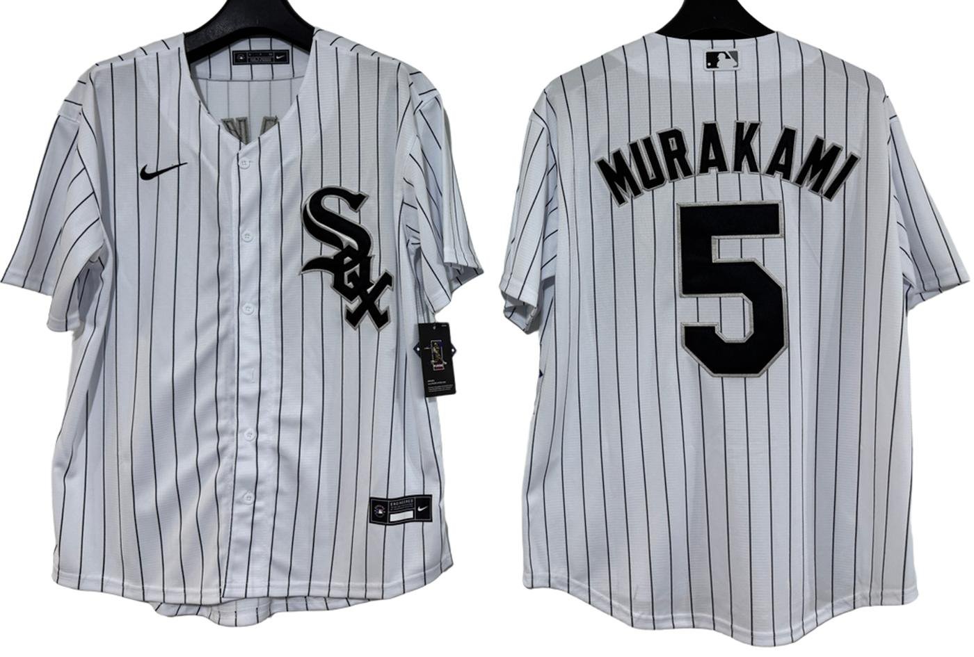 Men Chicago White Sox 2026 Munetaka Murakami #5 Stitched White Home Edition Baseball Jersey