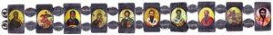 Small Eastern Orthodox Icon Bracelet (Hematite)