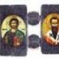 Small Eastern Orthodox Icon Bracelet (Hematite)