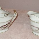PUSSY WILLOW vintage cream & sugar bowls JAPAN