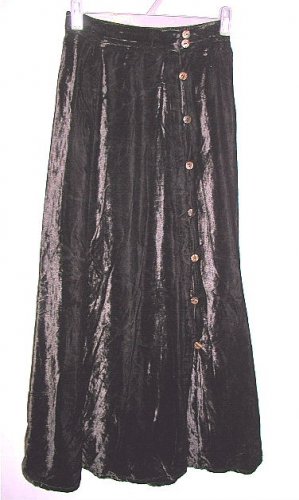 DAVID DART for FORCE ONE black velvet career skirt size small