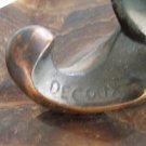 DECOUX signed art deco mantle marble clock