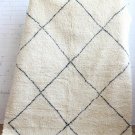 Tribal Authentic Moroccan Handmade Berber Rug Beni Ourain Mountains 5.5ftx8ft