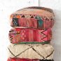 Moroccan Kilim Pouf, Floor Pouf, Vintage Moroccan Ottoman, Beni Ourain Square