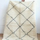 wool Handmade berber Moroccan rug Beni Ourain azilal carpet 100% wool Handmade