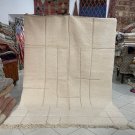 Living room Rug wool Beni Moroccan Ourain Handmade Berber Wool Carpet White