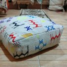 Vintage Moroccan Boujad Floor Pillow/Berber Pouf