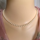 Creamrose Pearl Necklace, 6mm Swarovski Pearls, Gold Filled Clasp