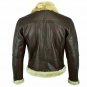 Men's Cowhide Fur Jacket Bomber Aviator Black Tan Leather Classic