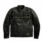 Harley Davidson Black HD Biker Vintage Distressed Uni-Sex Motorcycle Cowhide Jacket, Leather Jacket